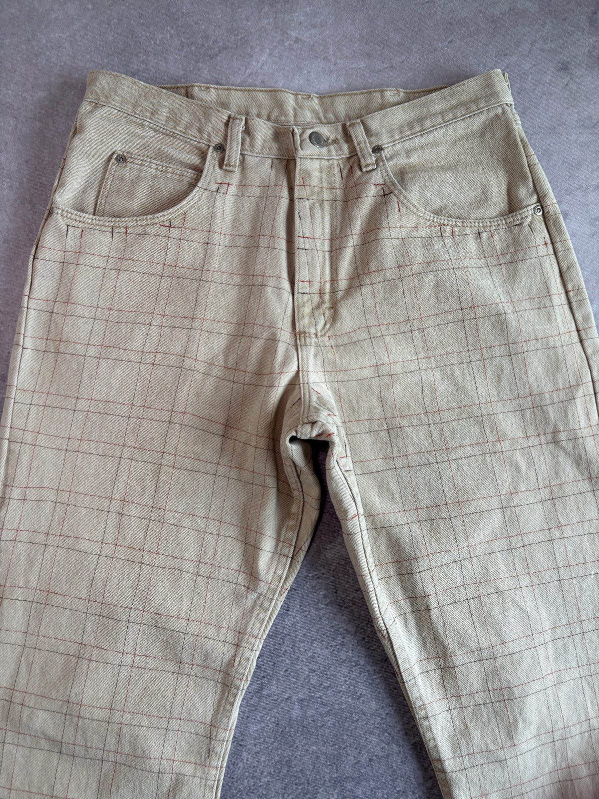 Stitchy Plaid Pants