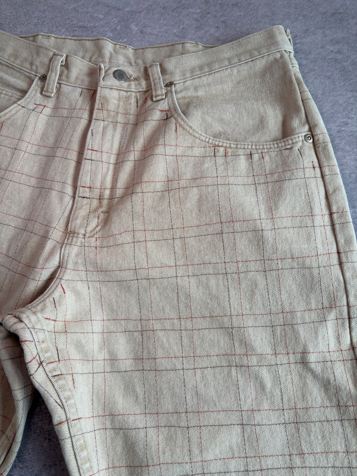 Stitchy Plaid Pants